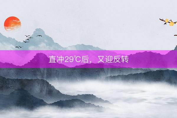 直冲29℃后，又迎反转