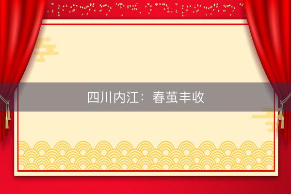 四川内江：春茧丰收
