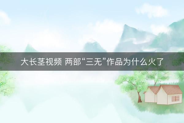 大长茎视频 两部“三无”作品为什么火了