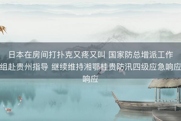 日本在房间打扑克又疼又叫 国家防总增派工作组赴贵州指导 继续维持湘鄂桂贵防汛四级应急响应