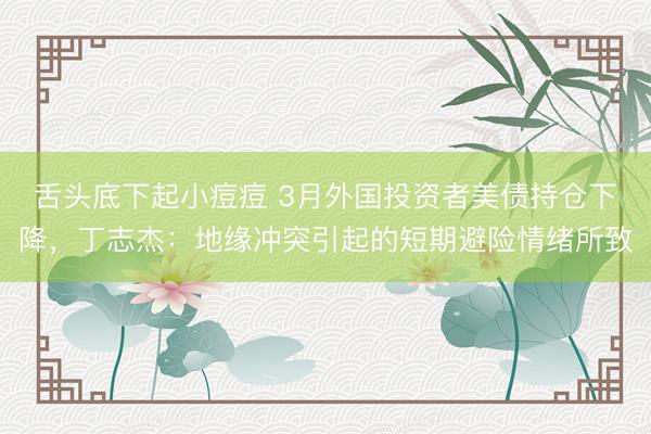 舌头底下起小痘痘 3月外国投资者美债持仓下降，丁志杰：地缘冲突引起的短期避险情绪所致