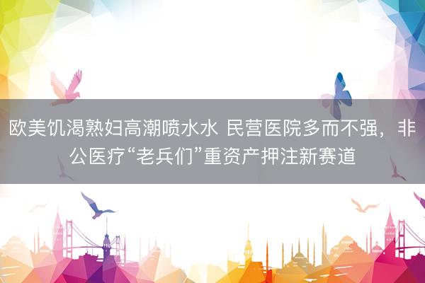 欧美饥渴熟妇高潮喷水水 民营医院多而不强，非公医疗“老兵们”重资产押注新赛道