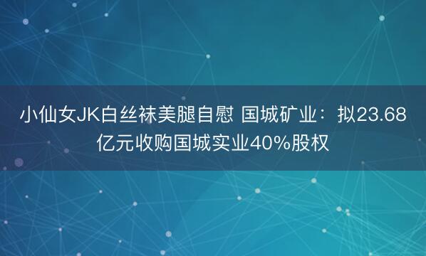 小仙女JK白丝袜美腿自慰 国城矿业：拟23.68亿元收购国城实业40%股权