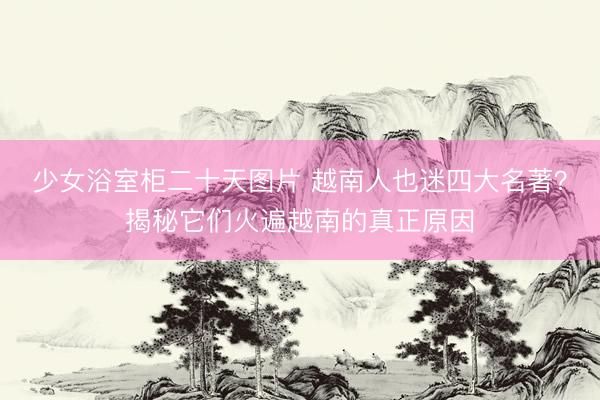 少女浴室柜二十天图片 越南人也迷四大名著？揭秘它们火遍越南的真正原因