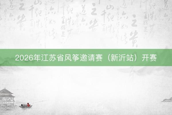 2026年江苏省风筝邀请赛（新沂站）开赛