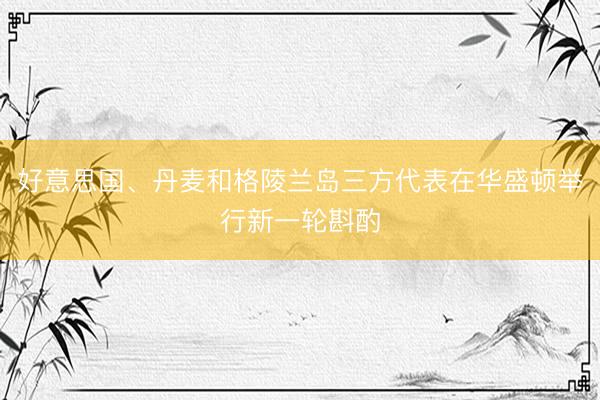 好意思国、丹麦和格陵兰岛三方代表在华盛顿举行新一轮斟酌