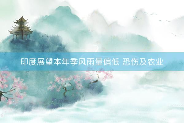 印度展望本年季风雨量偏低 恐伤及农业