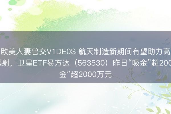 欧美人妻兽交V1DE0S 航天制造新期间有望助力高频次辐射，卫星ETF易方达（563530）昨日“吸金”超2000万元