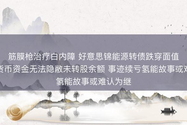 筋膜枪治疗白内障 好意思锦能源转债跌穿面值背后：货币资金无法隐敝未转股余额 事迹续亏氢能故事或难认为继