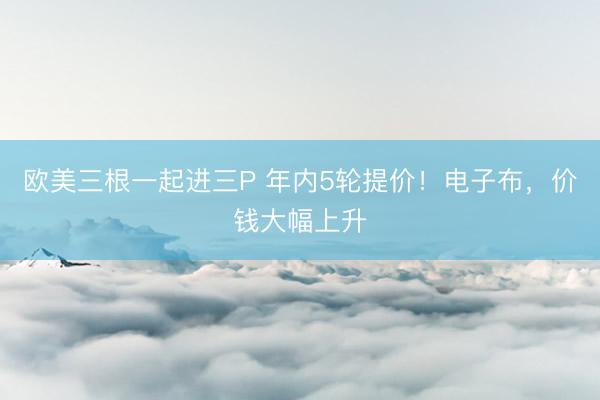 欧美三根一起进三P 年内5轮提价！电子布，价钱大幅上升