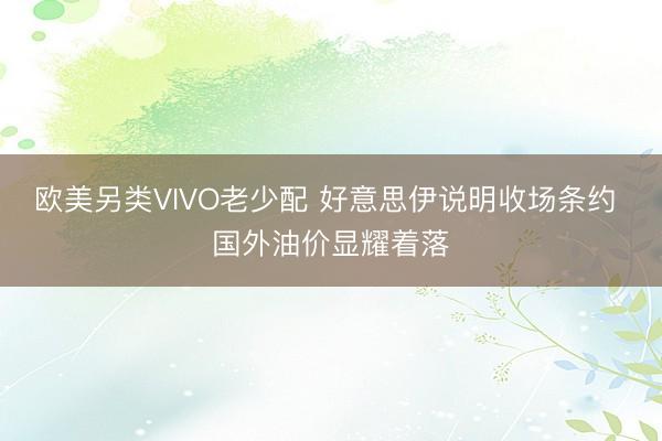 欧美另类VIVO老少配 好意思伊说明收场条约 国外油价显耀着落